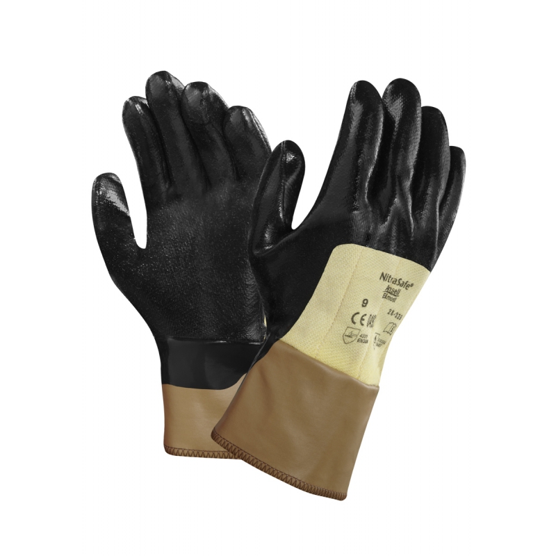 Par de guantes algodón recubrimiento completo Nitrilo PSH GN4