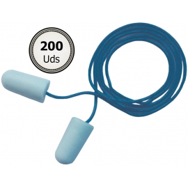 Tapón Anti-ruido desechable EAR SOFT con cordón detectable, SNR36 (Paquetes de 200 Uds.)